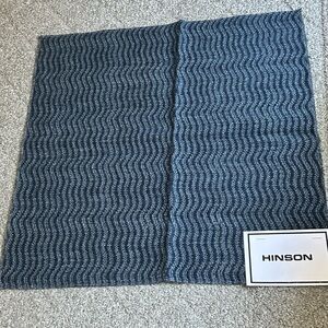 Hinson Fabric Sample Remnant Rio Chenille 17.5” APPROX Navy Blue Crafts